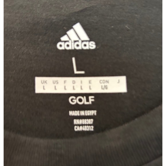 Adidas Golf USA Flag Graphic T-Shirt Mens Large Black Short Sleeve Tee NWT - Picture 2 of 5
